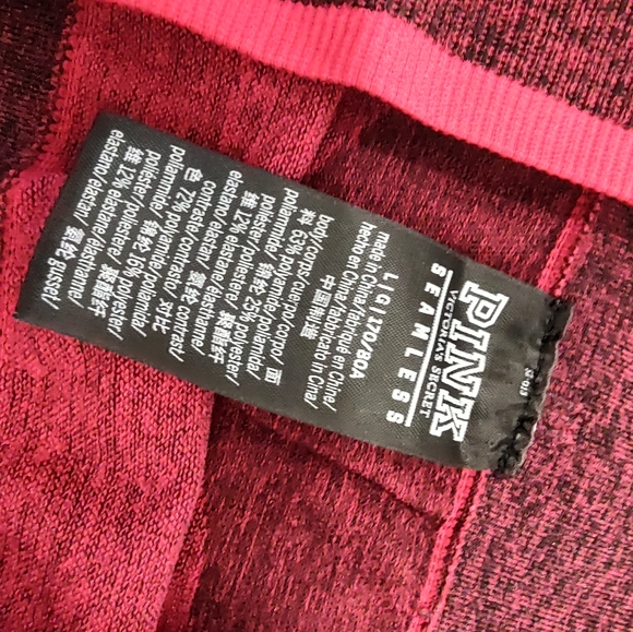 PINK Seamless Leggings in Red tones - Sz Large - Picture 6 of 7